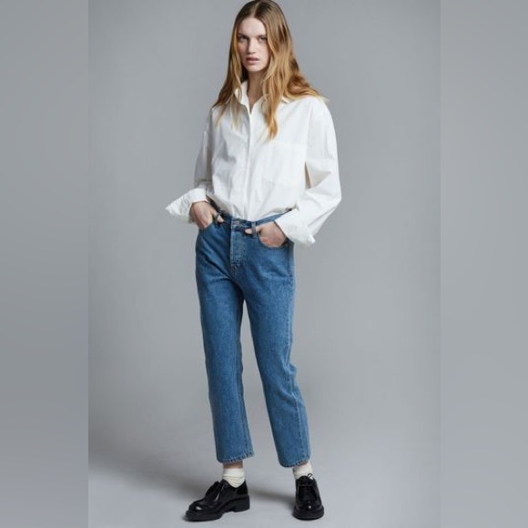 The Frankie Shop Denim - The Frankie Shop Cropped Eques Jeans